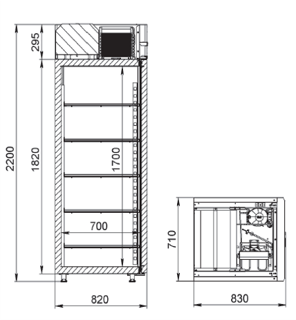 Refrigerated cabinet F0.7-Gdc