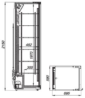 Refrigerated cabinet Flex-513-Eco-LU