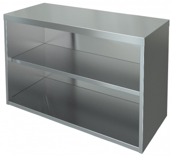 Semi-open wall shelf