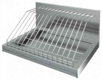 Kitchen shelf for cutting boards / for lids