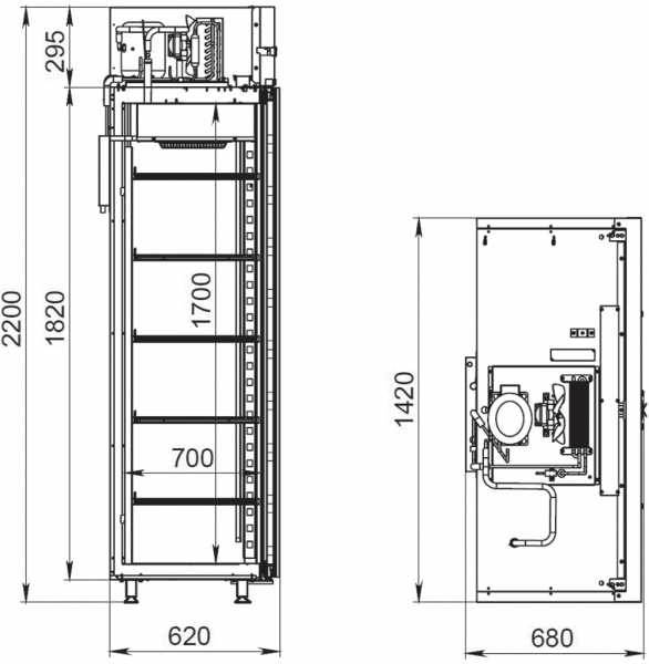 Refrigerated pharmaceutical cabinet ШХФ-1000-КСП