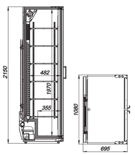Refrigerated cabinet Flex-1006-Eco-L