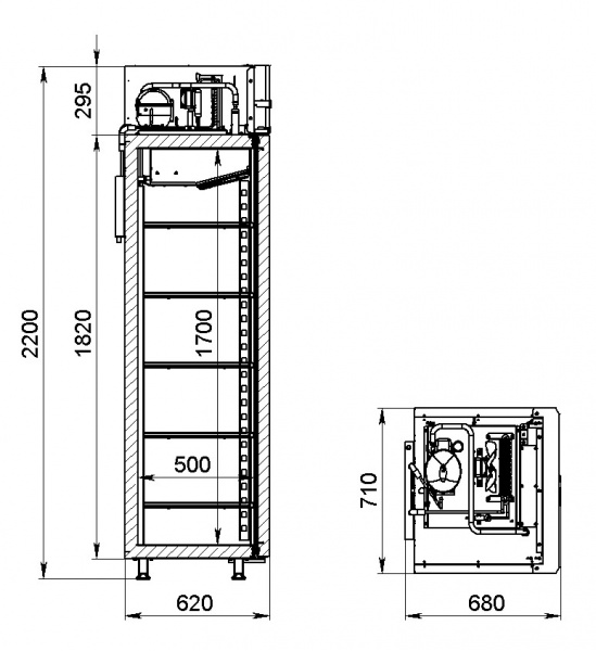 Refrigerated cabinet F0.5-SLD