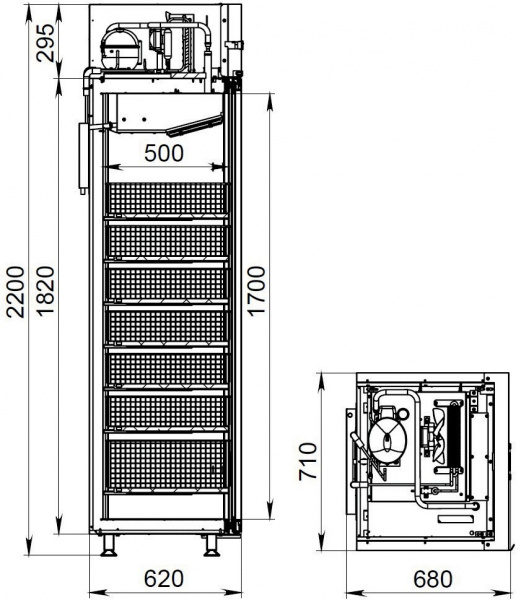 Pharmaceutical refrigeration cabinet ШХФ-500-КСК