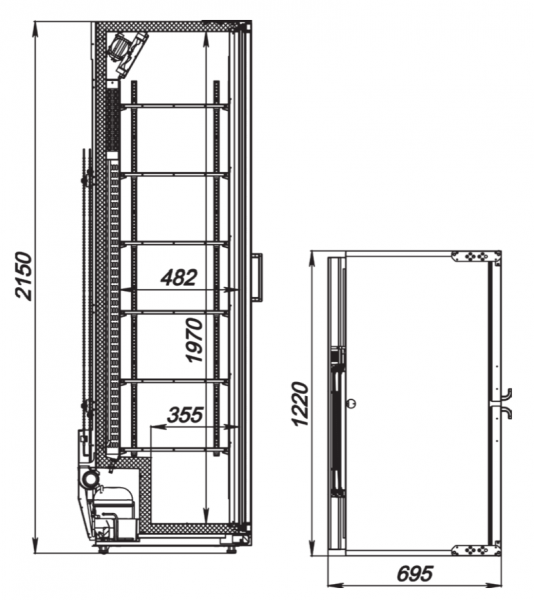 Refrigerated cabinet Flex-1147-Eco-LU