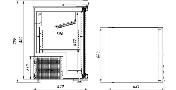 Refrigerated cabinet DR0.13-G