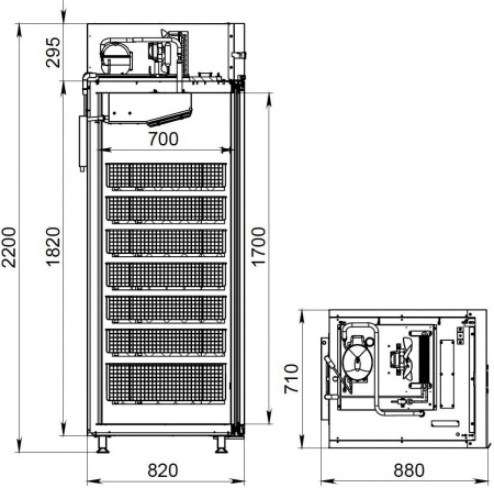 Pharmaceutical refrigeration cabinet ШХФ-700-НГК