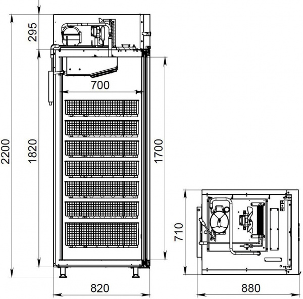 Pharmaceutical refrigeration cabinet ШХФ-700-НГК