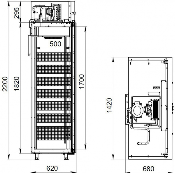 Refrigerated pharmaceutical cabinet ШХФ-1000-НСК