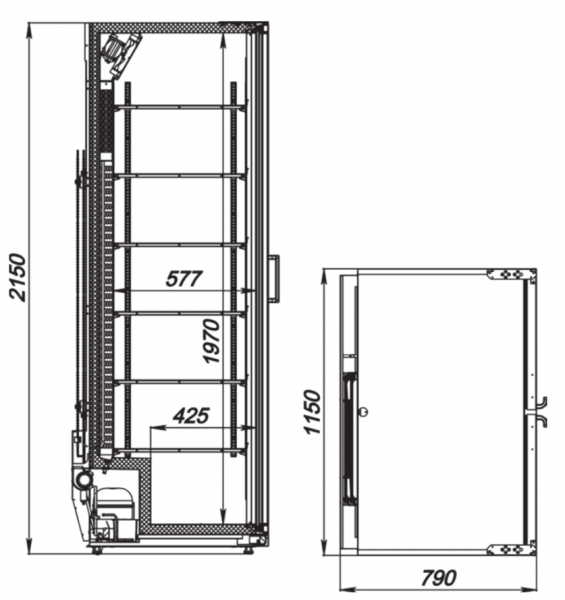 Refrigerated cabinet Max-1269-Eco-L