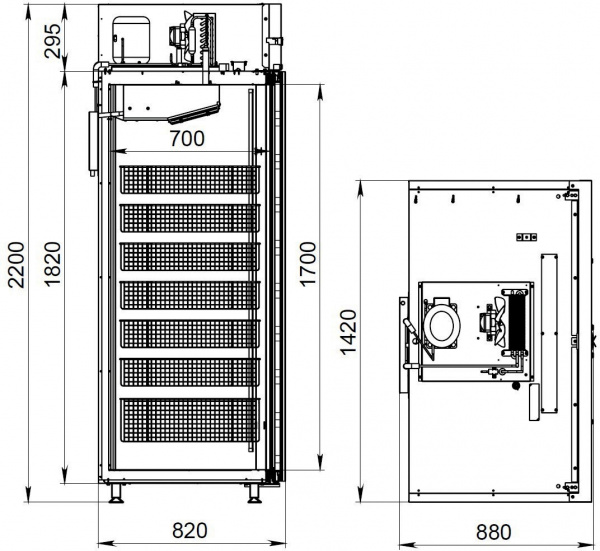Pharmaceutical refrigeration cabinet ШХФ-1400-НГК
