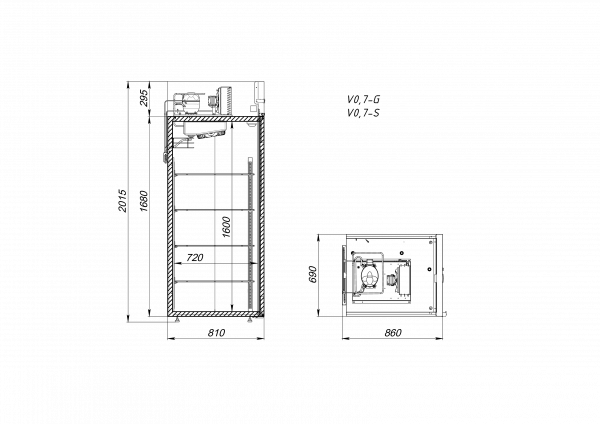 Refrigerated cabinet V0.7-S