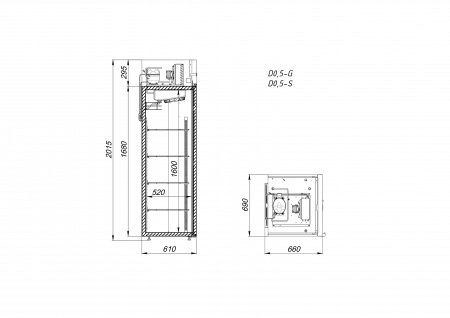 Refrigerated cabinet D0.5-S